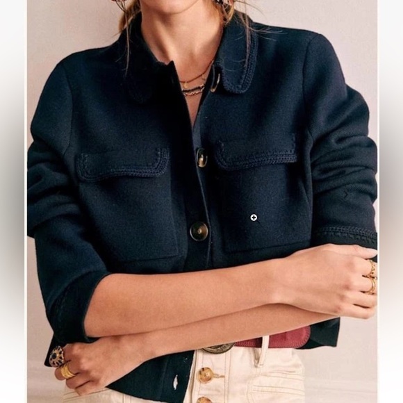 Sezane  Betty cardigan sweater  navy M - Picture 2 of 7